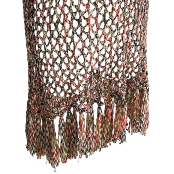 BCBG MAXAZRIA Multicolor Crochet Tunic Top Swim Coverup Swimsuit Size XL L 90’s - Picture 3 of 5